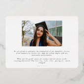 Foil DO Asclepius Graduation Faire-part photo (Verso)