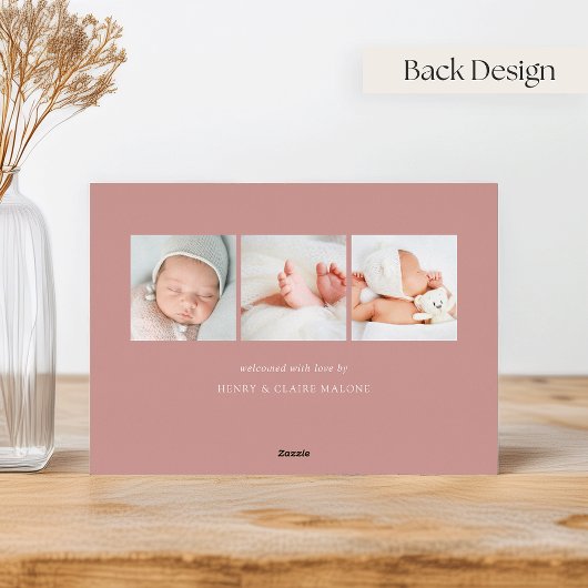 Foil Donc Voici Love Photo Faire-part de naissance