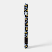 Foil Doré Sur Monogramme Imprimé Léopard Bleu (Côté gauche)