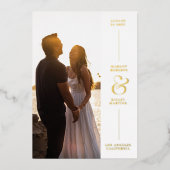 Foil Elegant Ampersand Photo Enregistrer la carte (Recto)