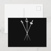 foil epee saber swords fencing sword briefkaart (Voorkant / Achterkant)