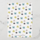 Foil Festive Icônes Carte de Jour de l'An - Lime (Verso)