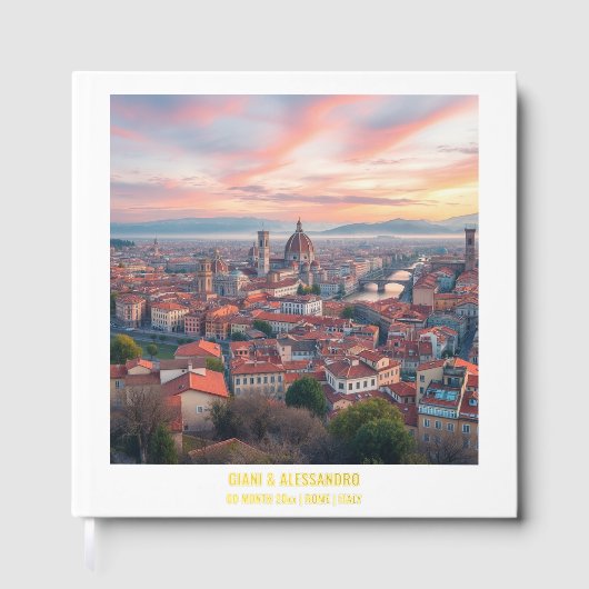 Foil Florence aquarelle Italie couples mariages (Recto)