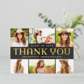 FOIL futur brillant Carte de remerciements de grad (Debout devant)