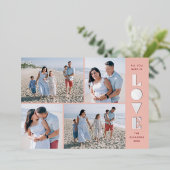 Foil Geo Love 4-Photo Carte Saint-Valentin - Pêche (Debout devant)