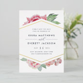 Foil géométrique Floral Enregistrer la carte de da (Debout devant)