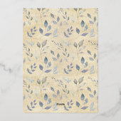 Foil Green Gold Photo Faire-part de graduation (Verso)