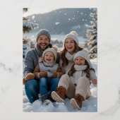 Foil Happy Holidays Carte de Noël Modern 2 Photo (Verso)