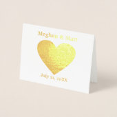 Foil Heart Enregistrer les cartes de date (Devant)