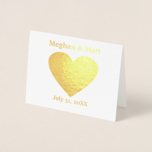 Foil Heart Enregistrer les cartes de date (Devant)