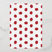 Foil Heart Photo Carte à plat de la Saint-Valentin (Verso)