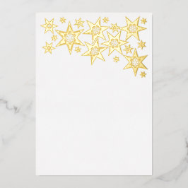 Foil Holiday Card with Stars Folie Feestdagenkaart