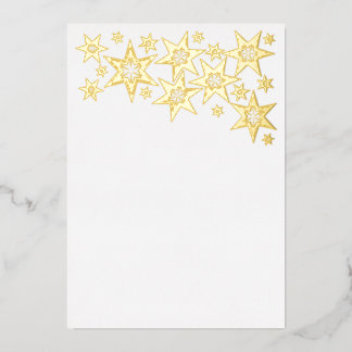 Foil Holiday Card with Stars Folie Feestdagenkaart