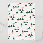 Foil Holiday Carte de Noël géométrique - Vert (Verso)