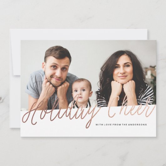 Foil Holiday Cheer kerstkaart (Voorkant)