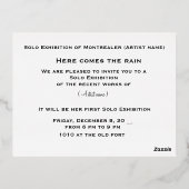 Foil Invitation Postcard Folie Uitnodiging Briefkaart (Achterkant)