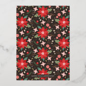 Foil Joy Flourish Carte photo de vacances - Brown (Verso)