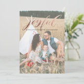 Foil Joyful-kerstkaart Feestdagenkaart (Staand voorkant)