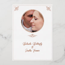 Foil Line Couple Faire-part de mariage Foil Invita