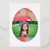 Foil Marbré Oeuf de Pâques Carte photo de vacances (Recto)