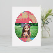 Foil Marbré Oeuf de Pâques Carte photo de vacances (Debout devant)