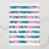 Foil Marbré Oeuf de Pâques Carte photo de vacances (Verso)