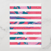 Foil Marbré OEuf de Pâques Carte photo - Turquoise (Verso)