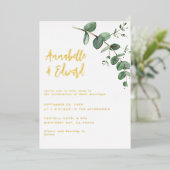 foil Mariage eucalyptus détails et invitation (Debout devant)