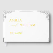 Foil Mariage livre d'hôtes - Élégant minimaliste (Recto)