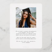 Foil MD Asclepius Graduation Faire-part photo (Verso)