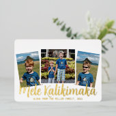 Foil Mele Kalikimaka Joyeuse carte de Noël (Debout devant)
