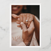 Foil Merriest Fiançailles Carte photo de vacances (Recto)