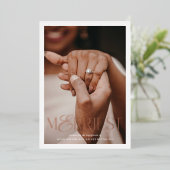 Foil Merriest Fiançailles Carte photo de vacances (Debout devant)