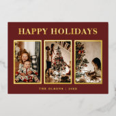 FOIL Minimaliste Vacances Classiques Rouge Trois P (Recto)