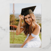 Foil Modern Tassel Photo Faire-part de graduation (Recto)