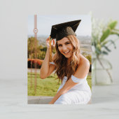Foil Modern Tassel Photo Faire-part de graduation (Debout devant)