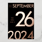 Foil moderne et simple Économisez notre carte Date (Recto)
