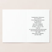 Foil Monogram College Faire-part de graduation (Intérieur)