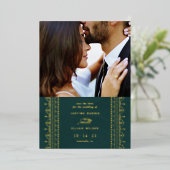Foil Ornate Frame Enregistrer la carte Date - Turq (Debout devant)