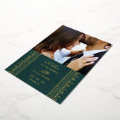 Foil Ornate Frame Enregistrer la carte Date - Turq (Rotation)