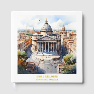 Foil Panthéon aquarelle Rome mariage couples