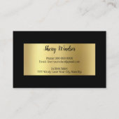 Foil personnalisé Gold look Cartes de visite profe (Dos)