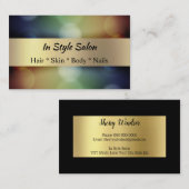 Foil personnalisé Gold look Cartes de visite profe (Devant / Derrière)