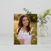 Foil Photo Graduation Announcement and Invitation Folie Uitnodiging Briefkaart (Staand Voorkant)