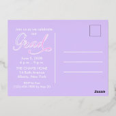 Foil Photo Graduation Announcement and Invitation Folie Uitnodiging Briefkaart (Achterkant)