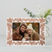 Foil Pinecone Carte photo de vacances - blanc anti (Debout devant)