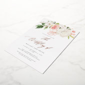 FOIL Pink Floral Garden Printemps Invitation de ma (Rotation)