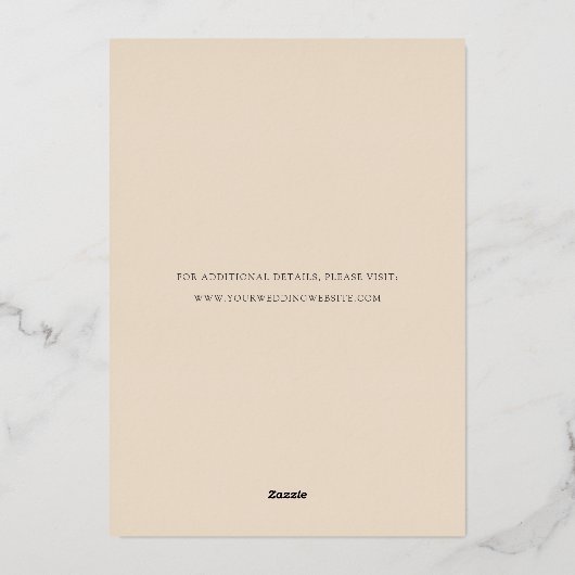 Foil pré automne Enregistrer la carte date (Verso)