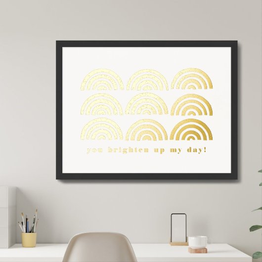 Foil Rainbow Motif You Brighton My Day Poster