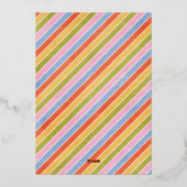 Foil Retro Rainbow Invitation d'anniversaire de l' (Verso)